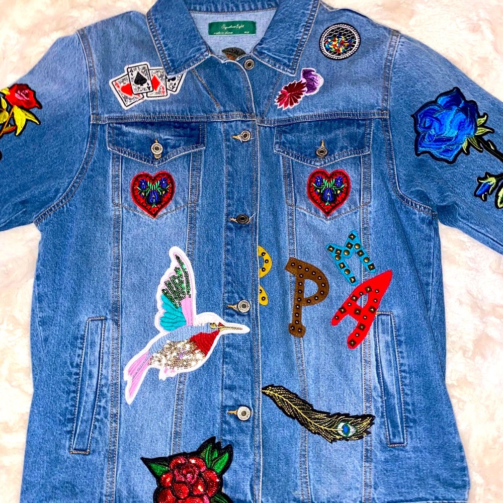 Stunning Brand New Patched Denim Jacket
